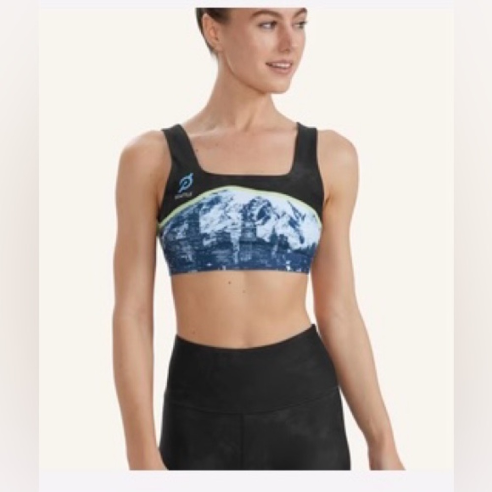 Peloton Seattle Cities Collection V Back Sports Bra Sz M. NWT.